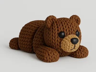 Flexi Knitted Teddy Bear