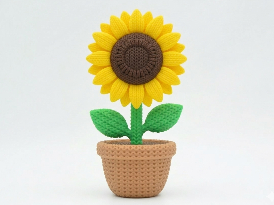 Knitted Sunflower