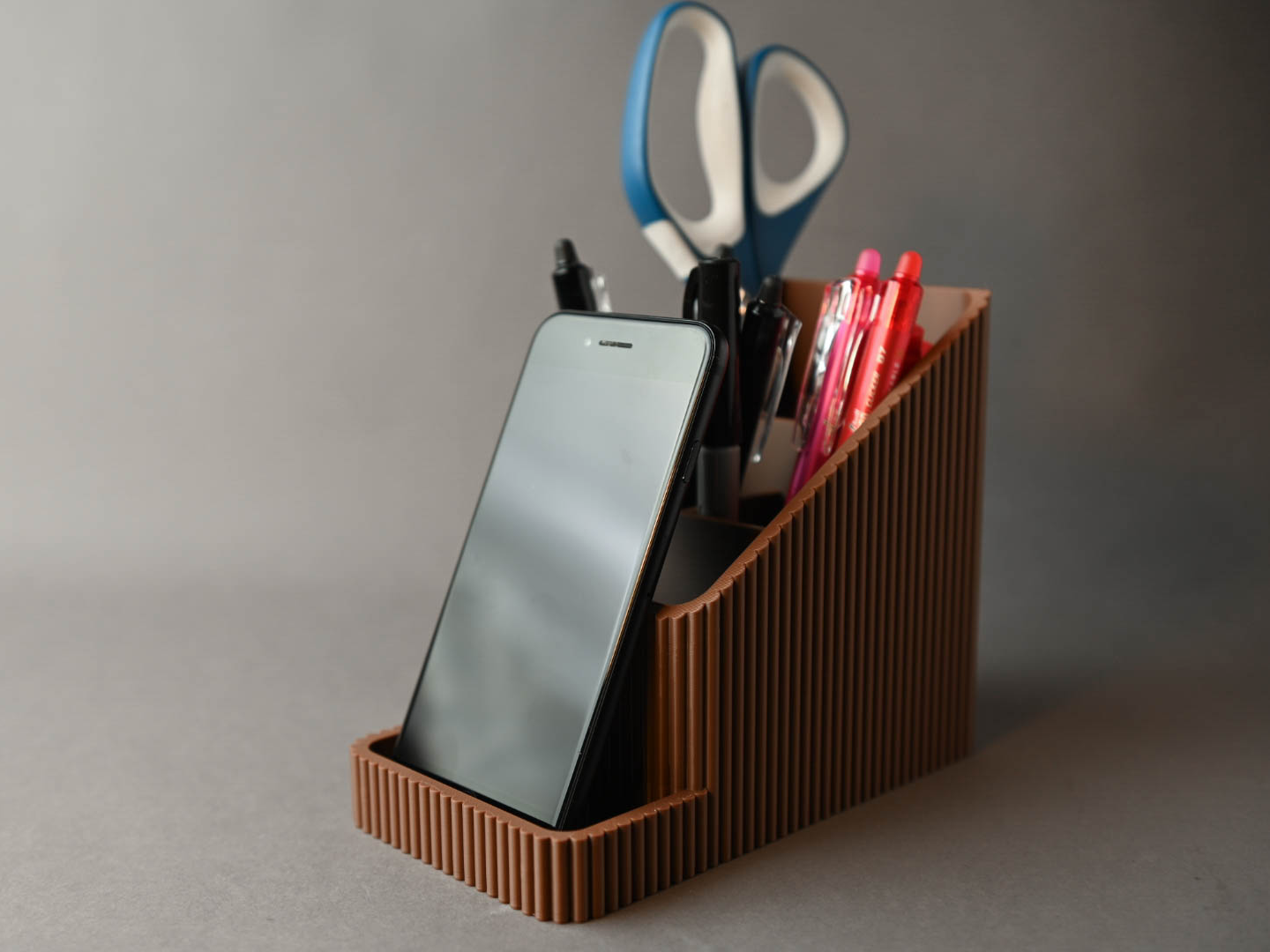 Desk Organizer with Pen, Note, and Phone Holder