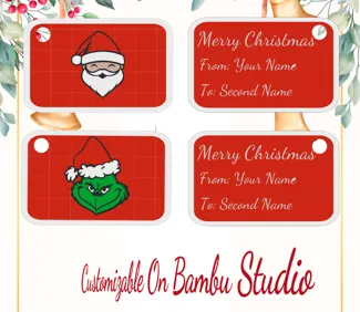 customizable gift package labels tag cards