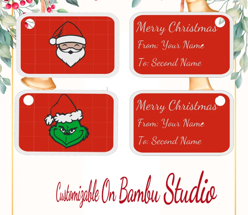 customizable gift package labels tag cards