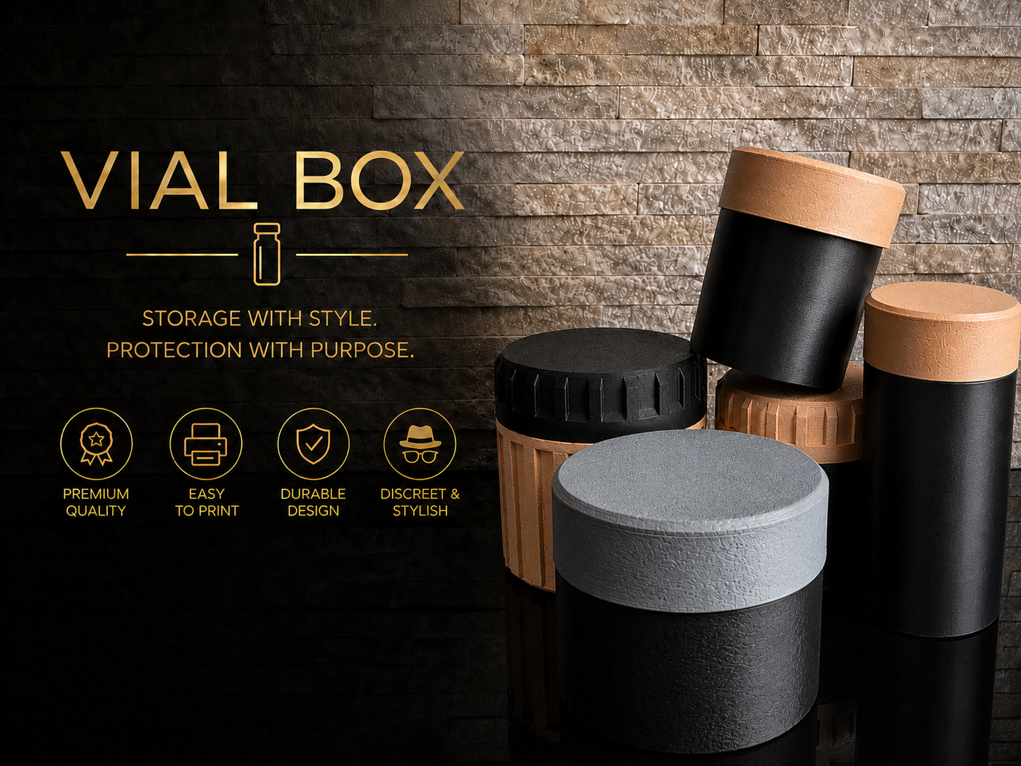 Storage Vial Box 10ml & 3ml , Syringe space ,30ml