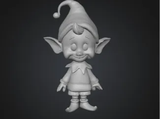Christmas Elf – 3D Model with Playful Expression