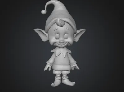 Christmas Elf – 3D Model with Playful Expression