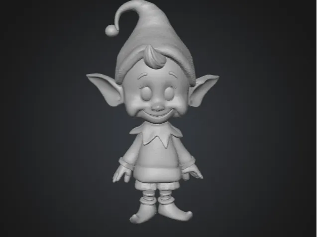 Christmas Elf – 3D Model with Playful Expression