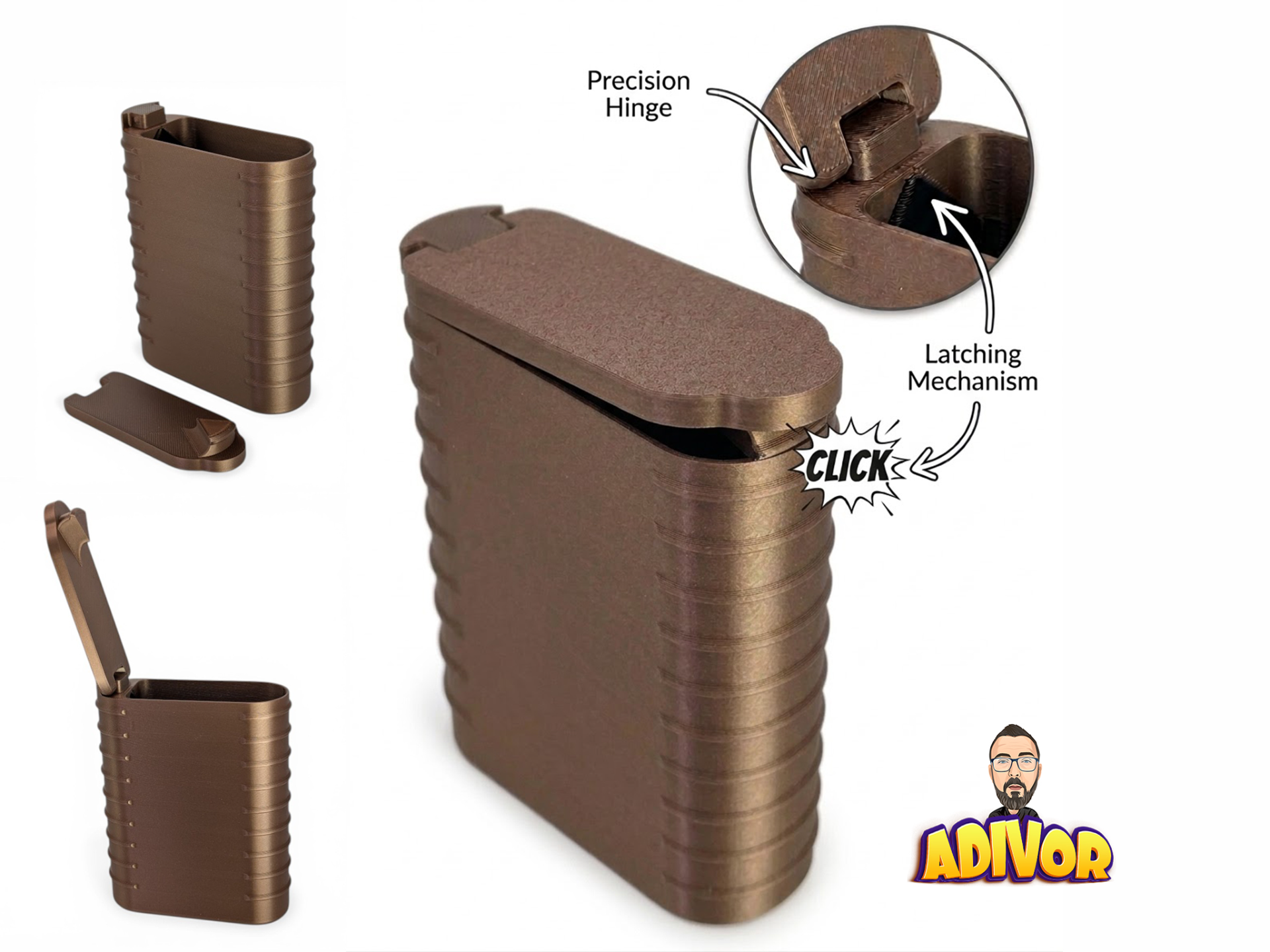 Secure EDC Case with Precision Integrated Hinge