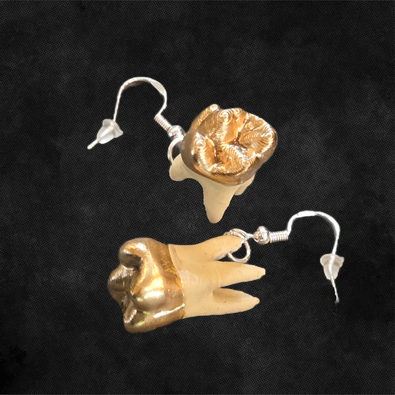 Molar Earrings - With Optional Crown view 2
