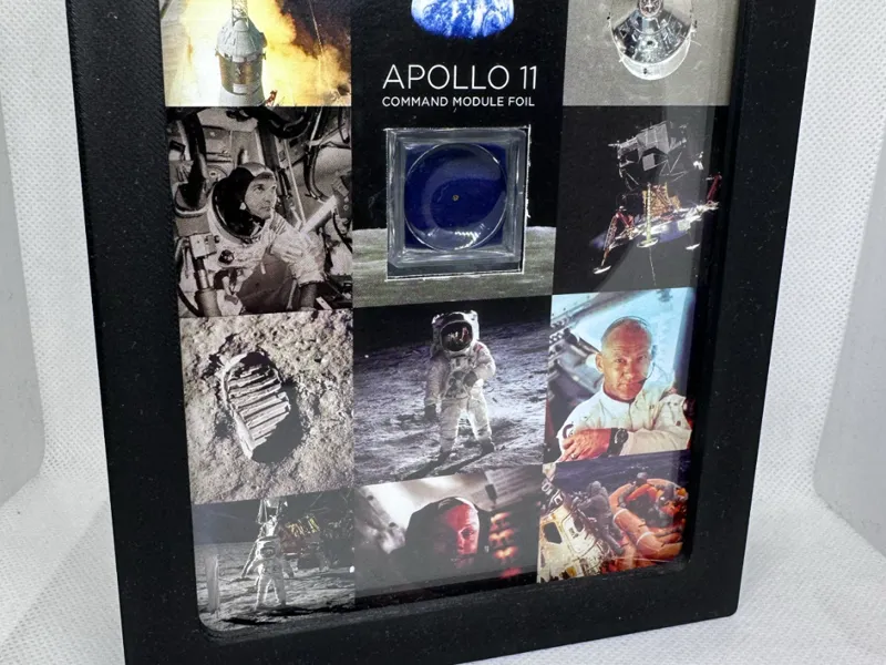Mini Museum Frame - Apollo 11 Command Module Foil