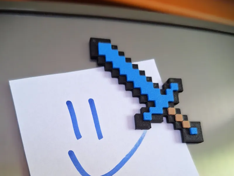 Minecraft Sword Magnet – Snap Fit! NO AMS NEEDED!