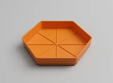 Bandeja organizadora: Parametric Plant Saucer | Customizer Round/Sq/Hex — vista de referencia 4