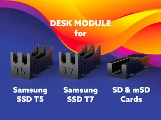 Racks modulables pour Samsung T5/T7 et SD/MicroSD