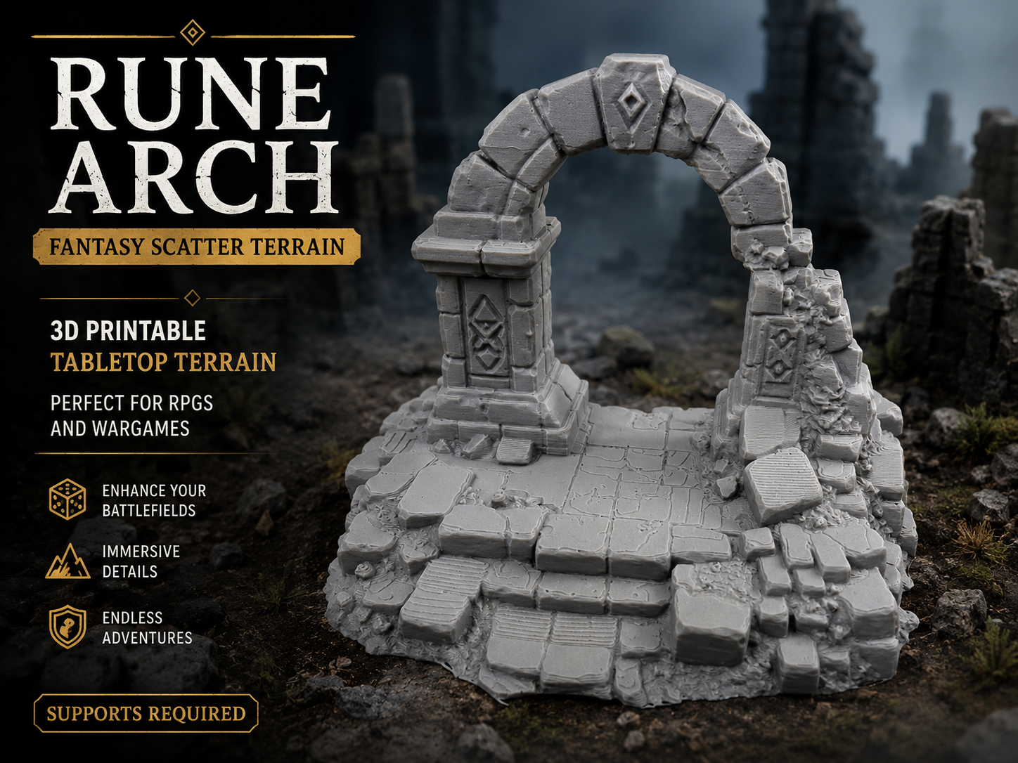 Rune Arch – Fantasy Scatter Terrain für Tabletop