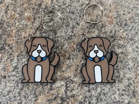 The Friendly Dog Keychain. 