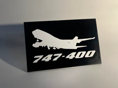 B747-400 Wall Art NO AMS or AMS