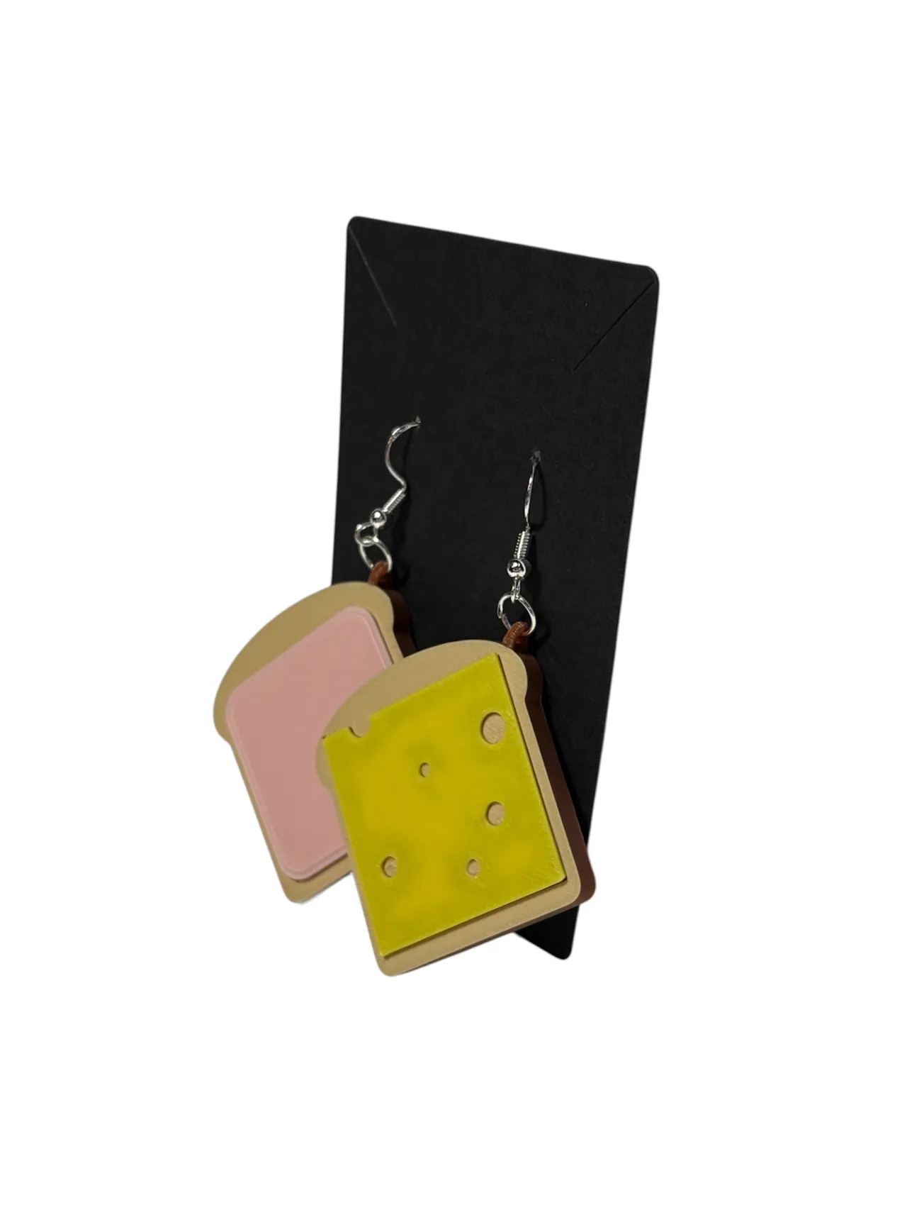 4 Sandwich Earrings (PB&J, Bologna, Cheese, Ham) view 4