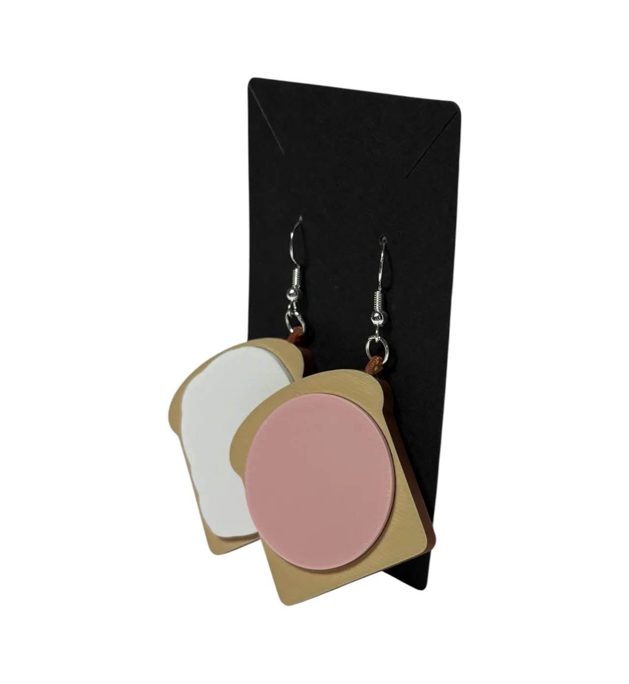4 Sandwich Earrings (PB&J, Bologna, Cheese, Ham) view 3