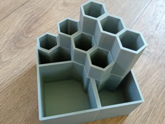 hexagon desk organizer with more cabinets