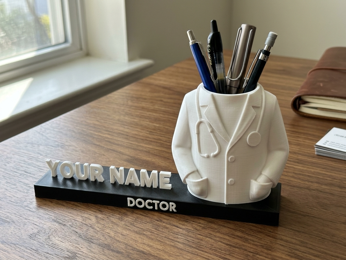 Novo Porta Canetas Médico - Nome Personalizado - 1