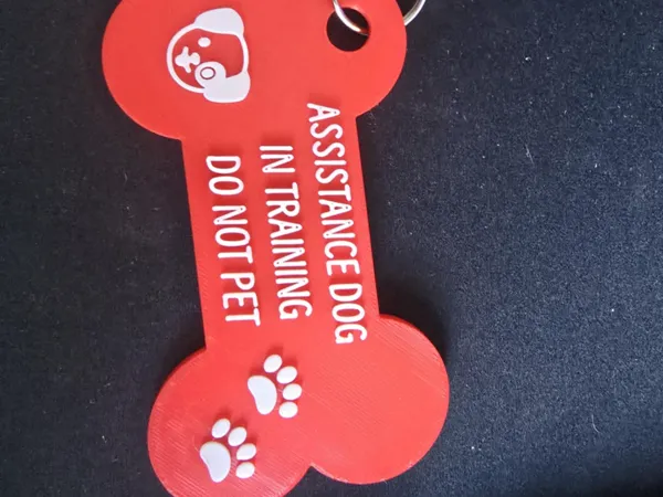Étiquette de sac chien d'assistance