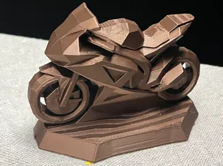 Polygon Racer Motorcycle — Single-Piece Desk Model