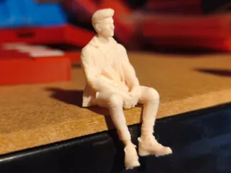 Seated Man Figure Hairstyle Dioramas Scale Models