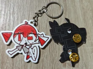 Doomer Teto keychain and pin