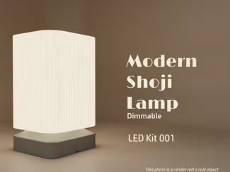 Modern Shoji Lamp - LED Lamp Kit 001