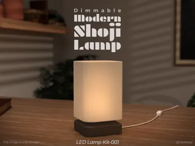 Modern Shoji Lamp - LED Lamp Kit 001