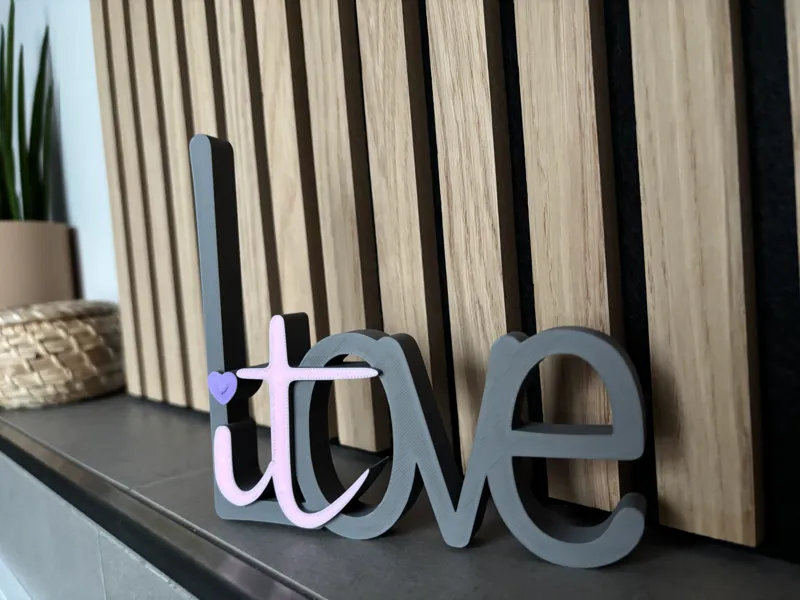 Love it Schriftzug modern Deko