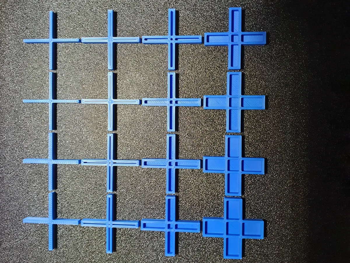 Croisillons de carrelage - 16 tailles de 1 à 12 mm