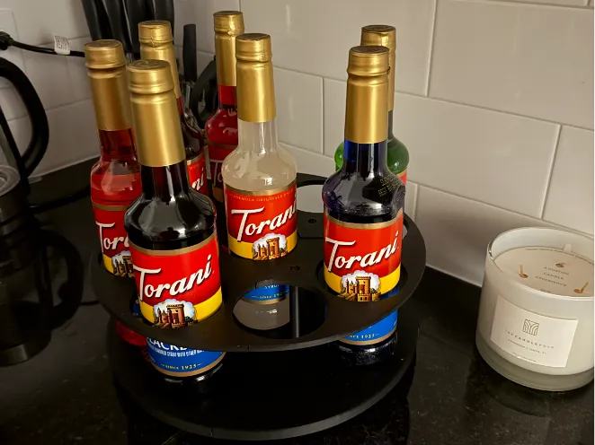 9-Bottle Coffee Syrup Turntable