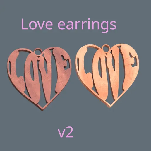 Love earrings view 3
