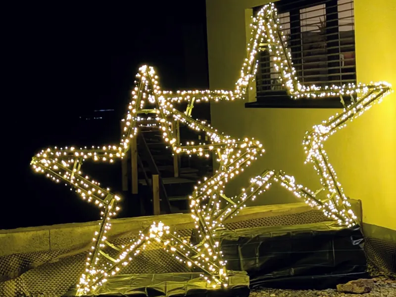 Verbinder Weihnachtsstern aus Holzböcken