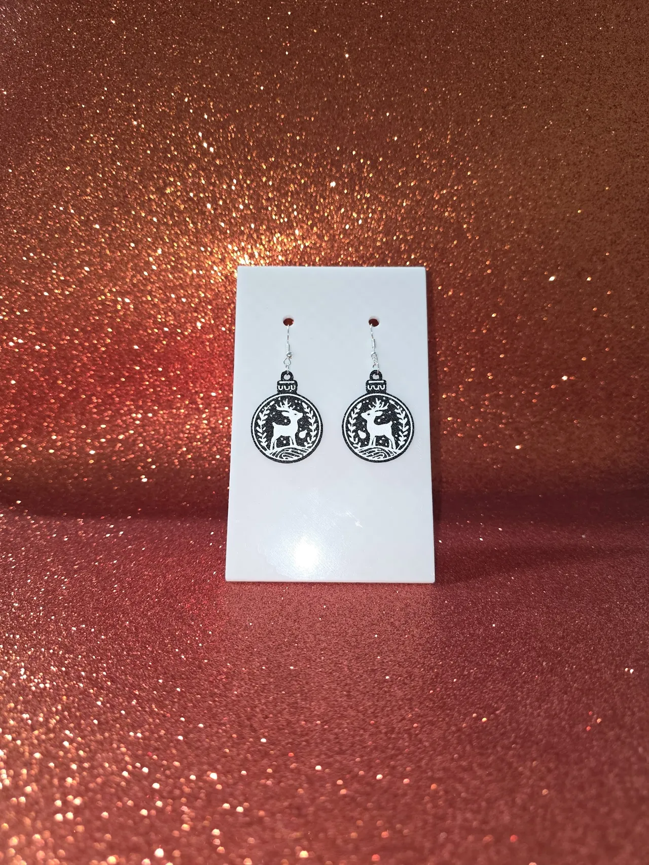 Christmas panorama earrings view 2
