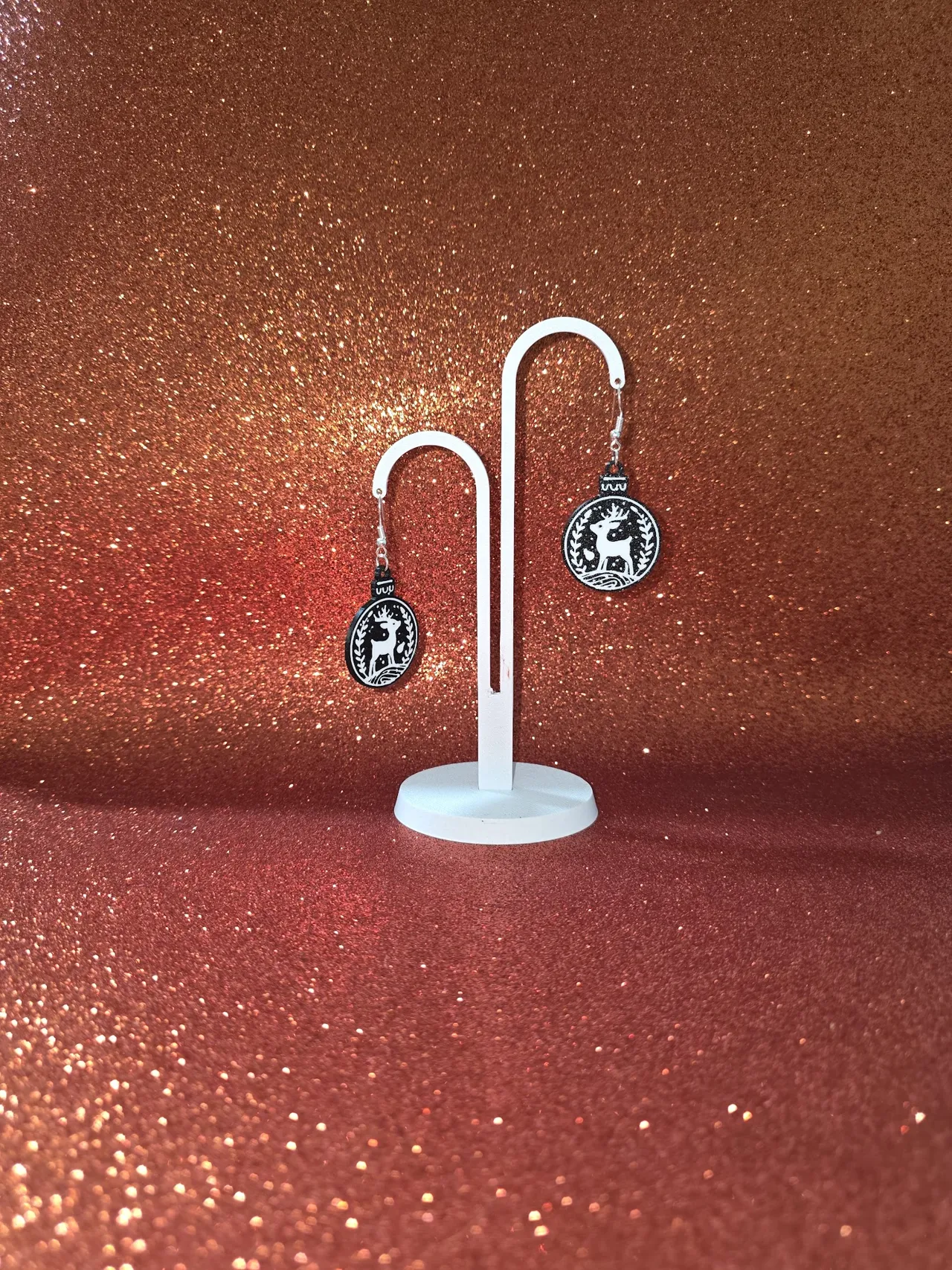 Christmas panorama earrings view 3