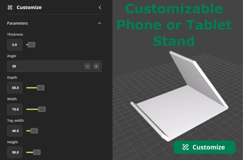 Minimalist Customizable Phone or Tablet Stand