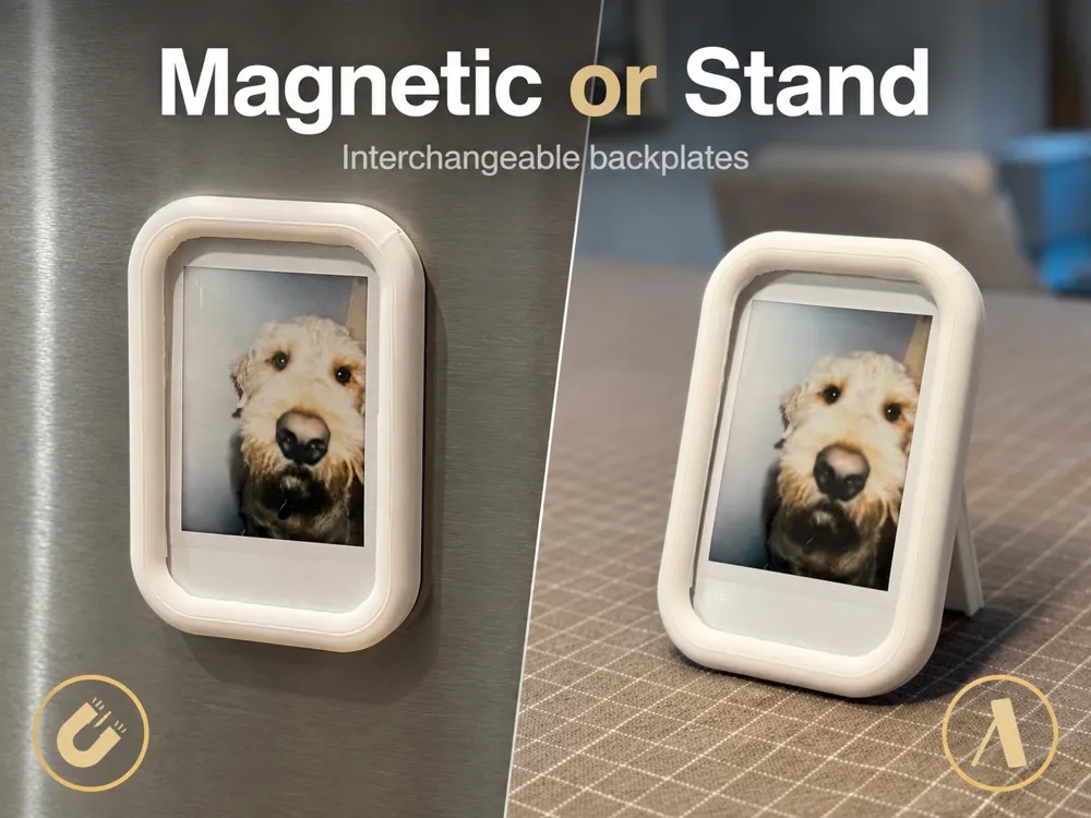 Marco decorativo: Instax Mini Tubular Frame | Magnet + Stand. Referencia del modelo original.
