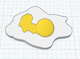 Egg With Yoke Flowing on the Egg Whites