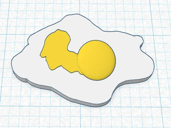 Egg With Yoke Flowing on the Egg Whites