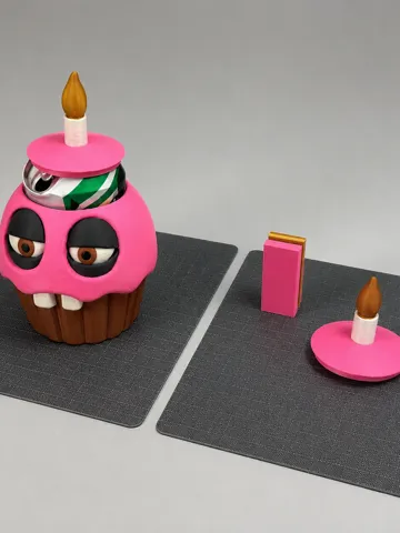Tapa o cubierta: Five Nights at Freddy's Cupcake Can Koozie & Cap — vista de referencia 2