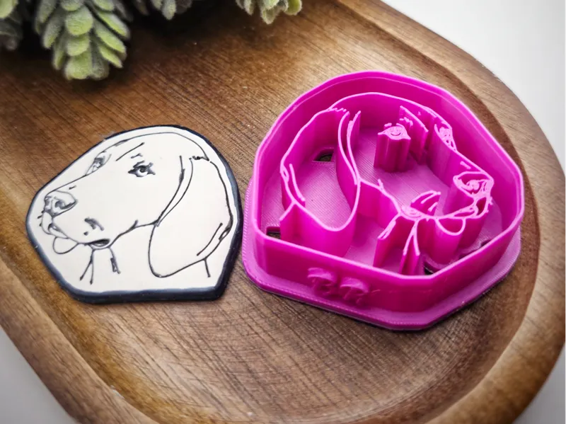 Coonhound Hunting Dog Polymer clay cutter