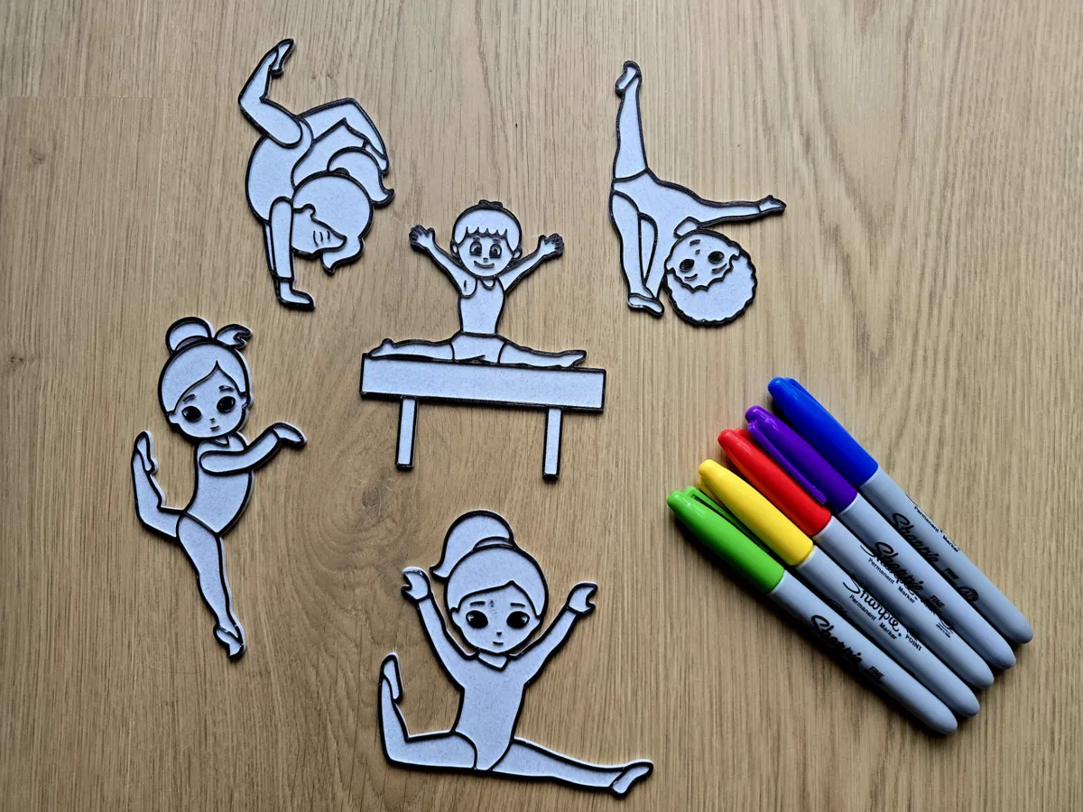 Panneaux à colorier gymnastique DIY