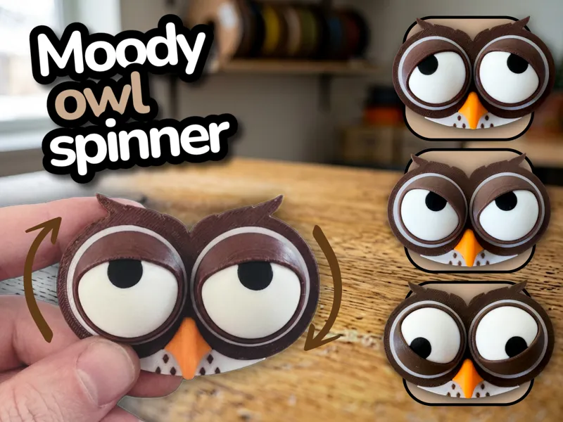 Mood Owl - Cute Rotating Fidget Toy