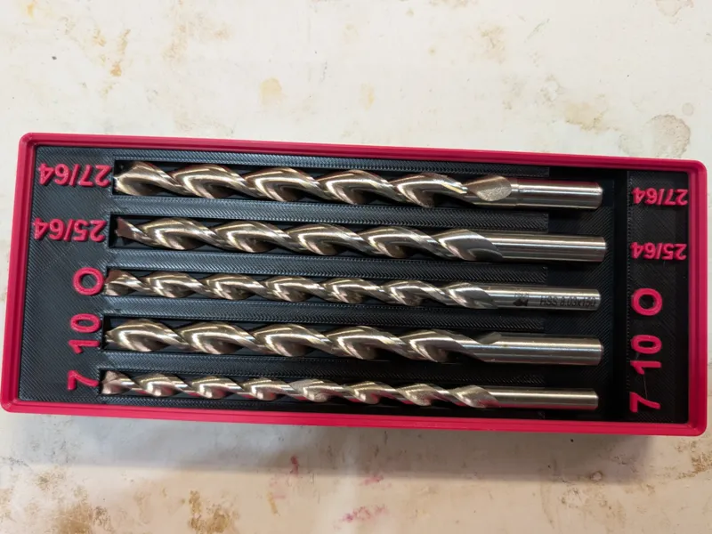 Gridfinity Fisch Pen Maker's Drill Bits