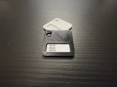 BambuLab Filament Swatch with Labeled Hole
