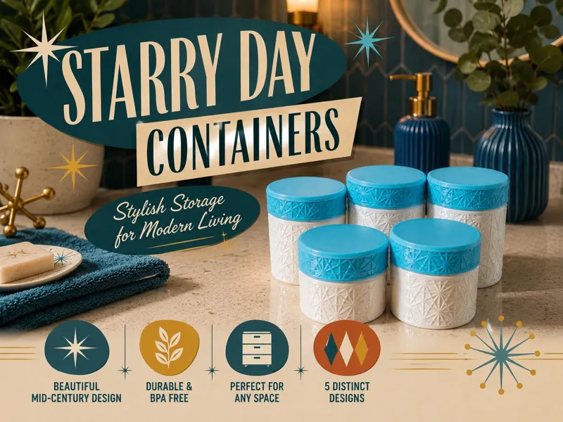 Starry Day Mid Mod Containers