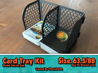 Card draw/discard Double side by side tray kit