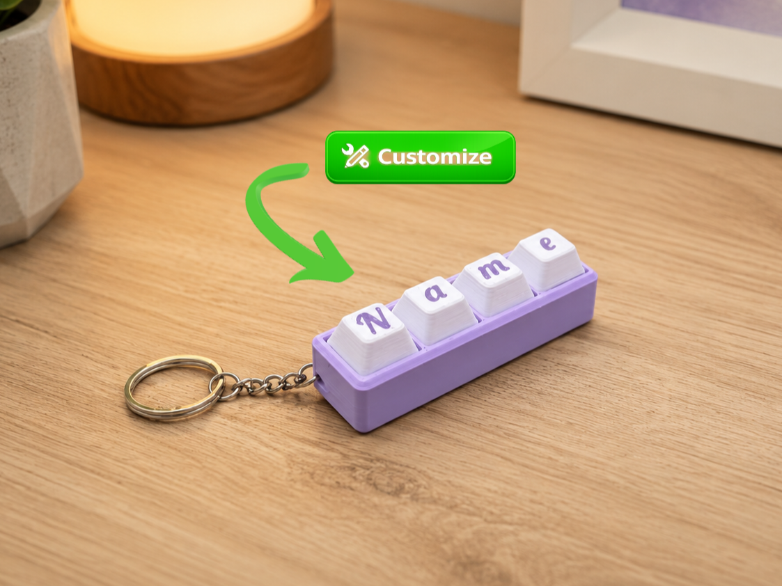 Customizable Name Clicker – MX Switch Keychain - 1