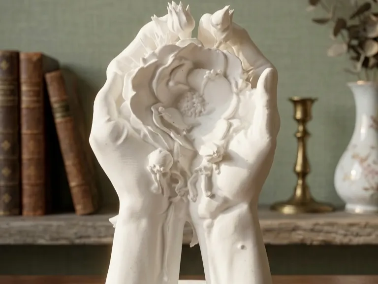 Elegante Rosen Statue 