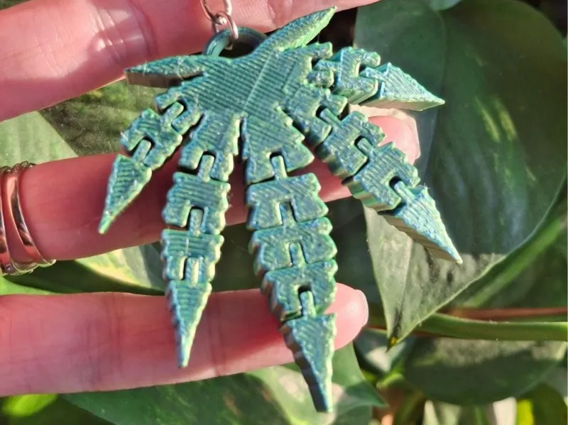 Leaf Keychain, Weed, Plant, Botanic, nature, Flexi